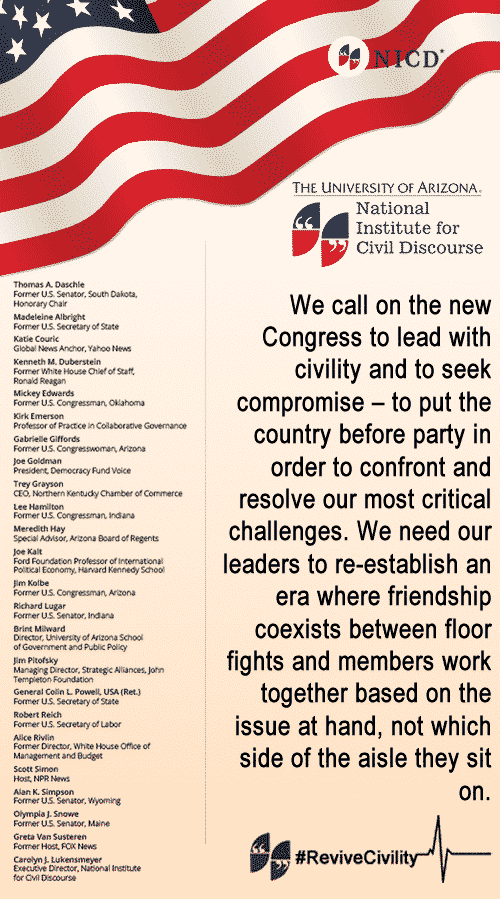 Revive Civility: The National Institute for Civil Discourse (NICD)