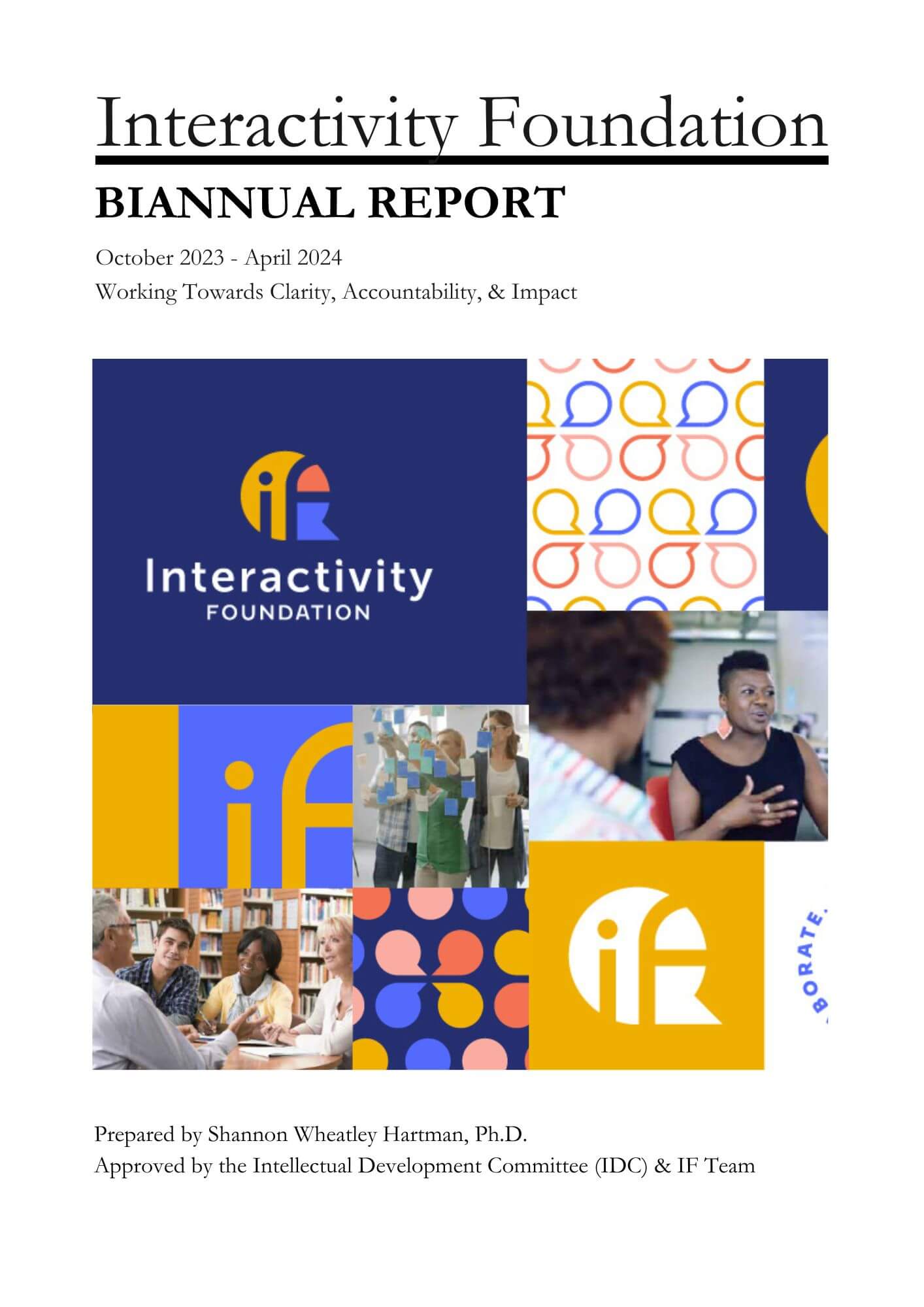 Cover Page of April 2024 Biannual Report
