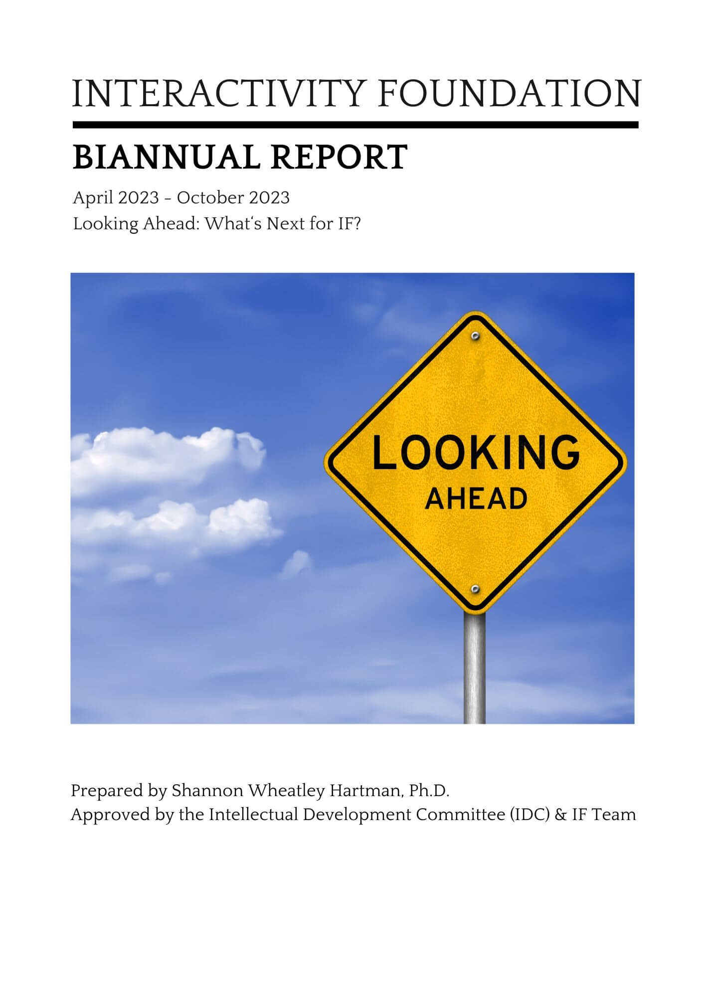 Cover Page of October 2023 Biannual Report