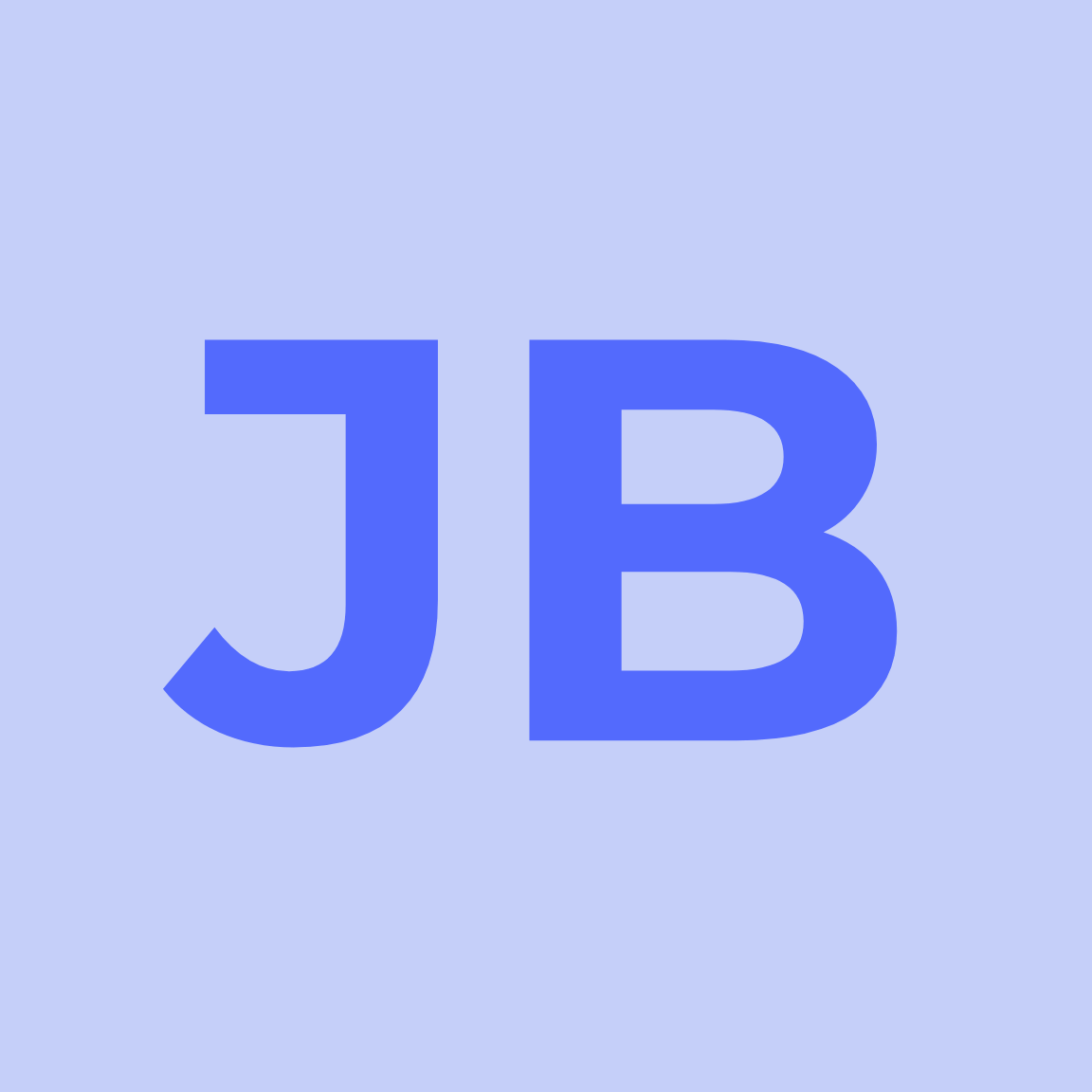 Jack Byrd's Initials JB on light blue background